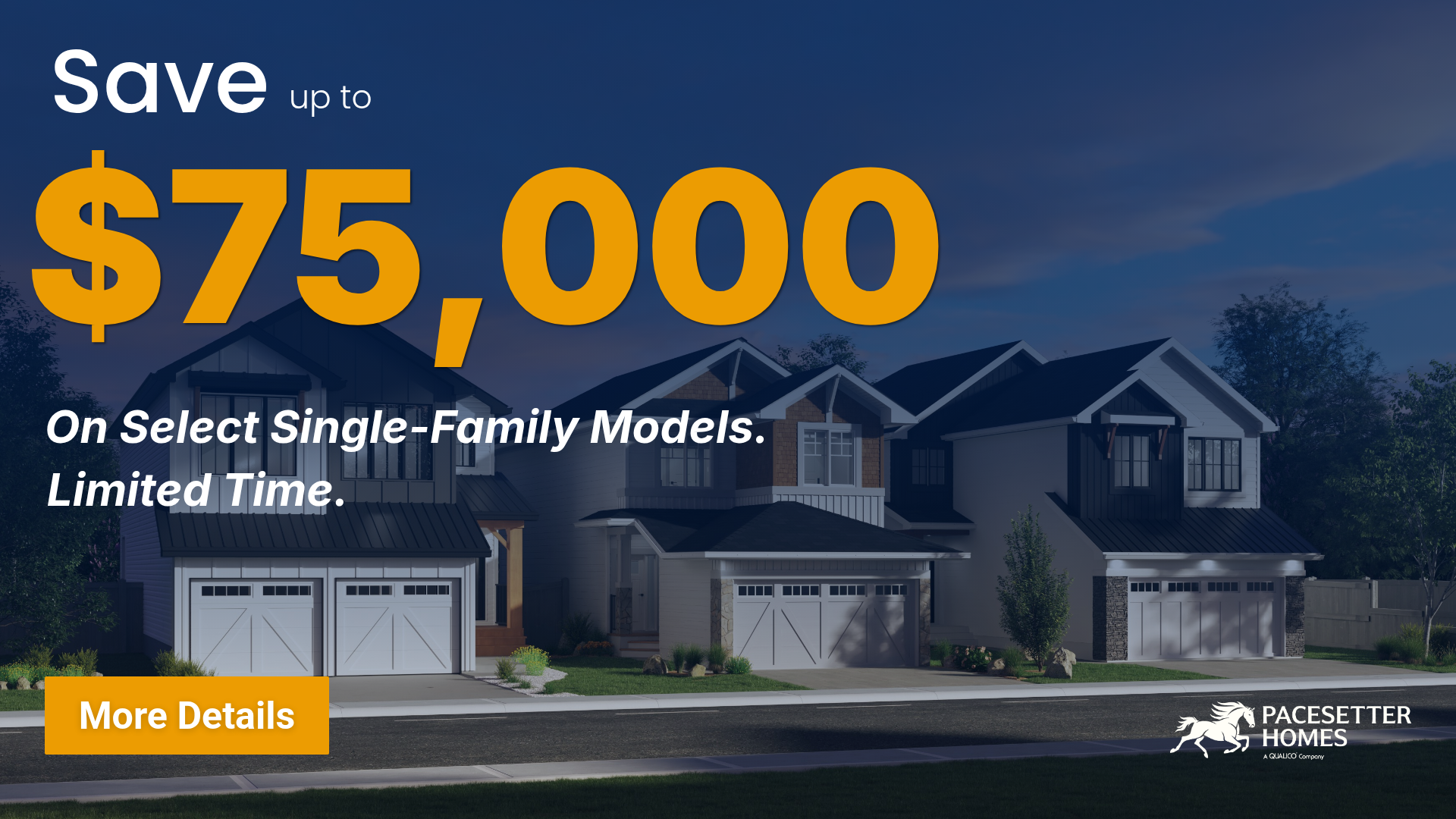 Save $75,000 on select models